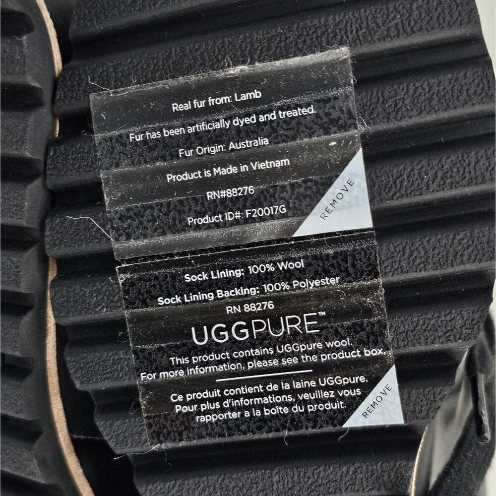 NWOB UGG Black Alasdair  Waterproof Leather Wedge Booties